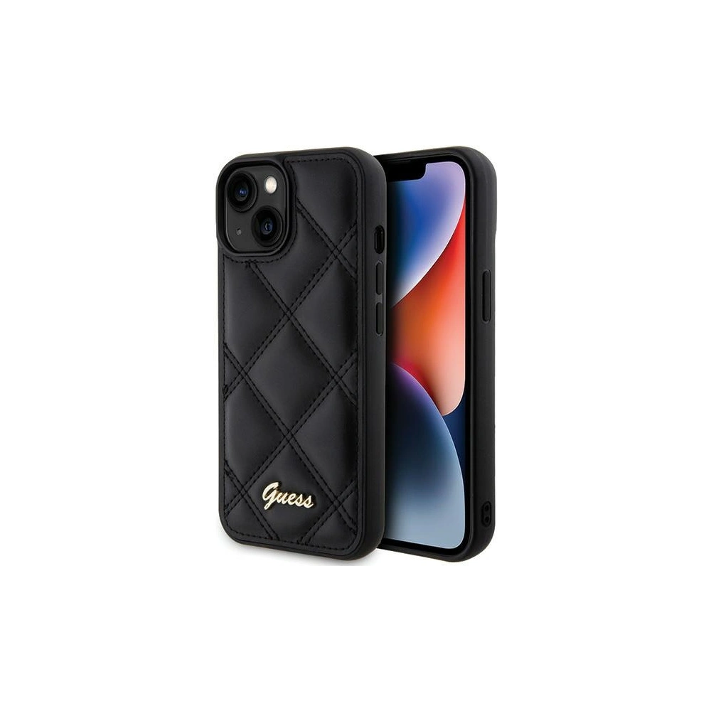 Hurtownia GSM - Etui Guess GUHCP15SPSQSQSK Apple iPhone 15 hardcase Quilted Metal Logo czarny/black - GUE2852 - {ean13} - Hurt