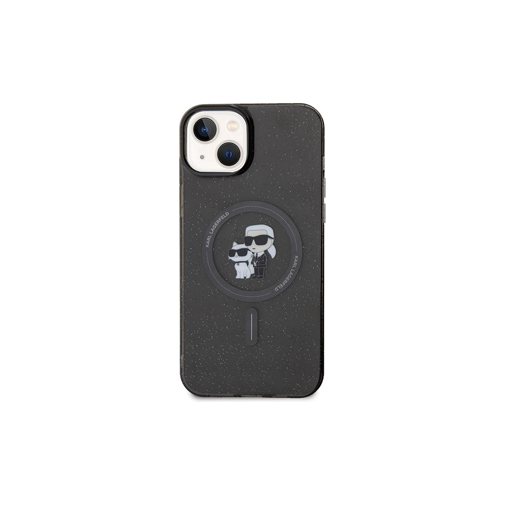 Hurtownia GSM - Etui Karl Lagerfeld KLHMP15MHGKCNOK Apple iPhone 15 Plus / 14 Plus hardcase Karl&Choupette Glitter MagSafe negru/black - KLD1685 - {ean13} - Hurt