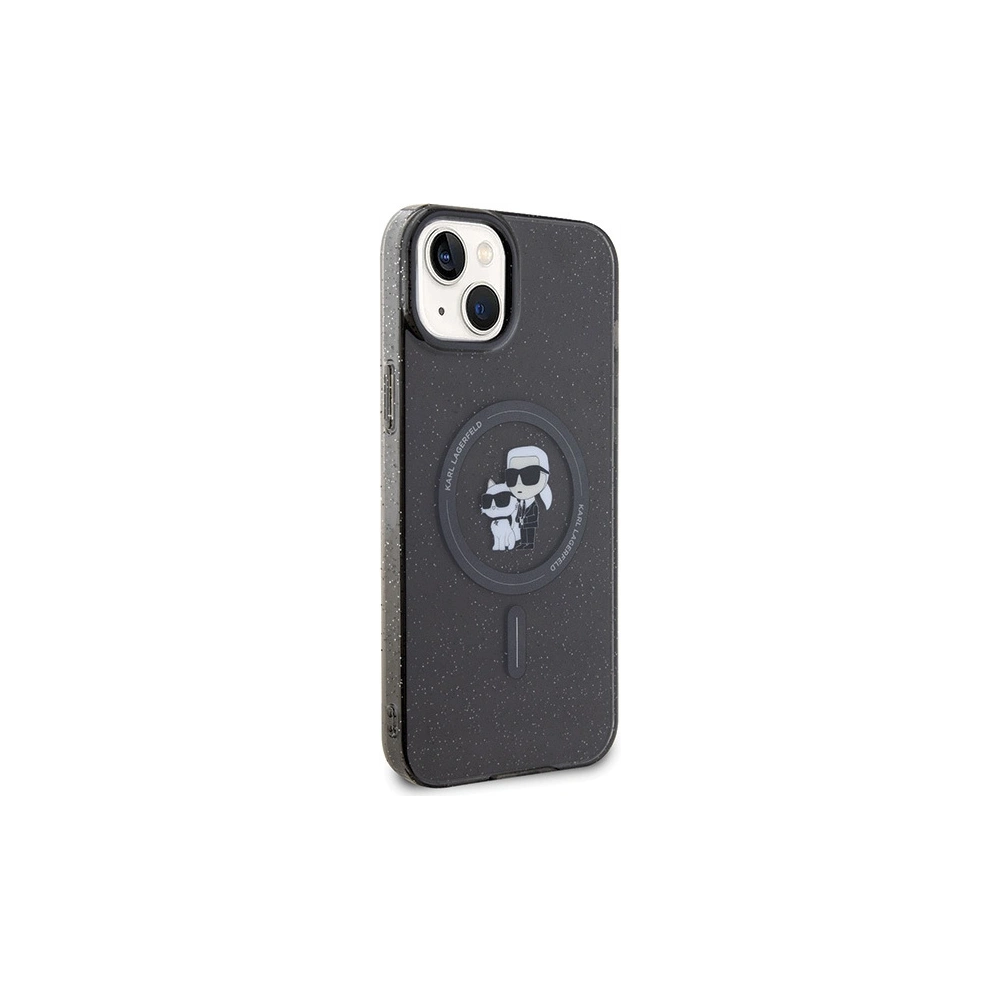 Hurtownia GSM - Etui Karl Lagerfeld KLHMP15MHGKCNOK Apple iPhone 15 Plus / 14 Plus hardcase Karl&Choupette Glitter MagSafe negru/black - KLD1685 - {ean13} - Hurt