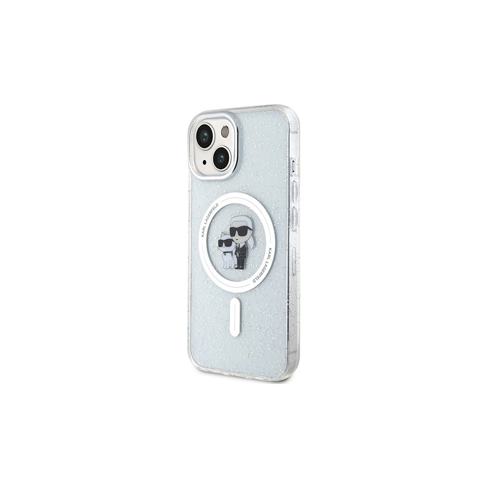 Wholesale Karl Lagerfeld KLHMP15MHGKCNOT Apple iPhone 15 Plus / 14 Plus hardcase Karl&Choupette Glitter MagSafe transparent - KLD1686 - {ean13} - Hurt