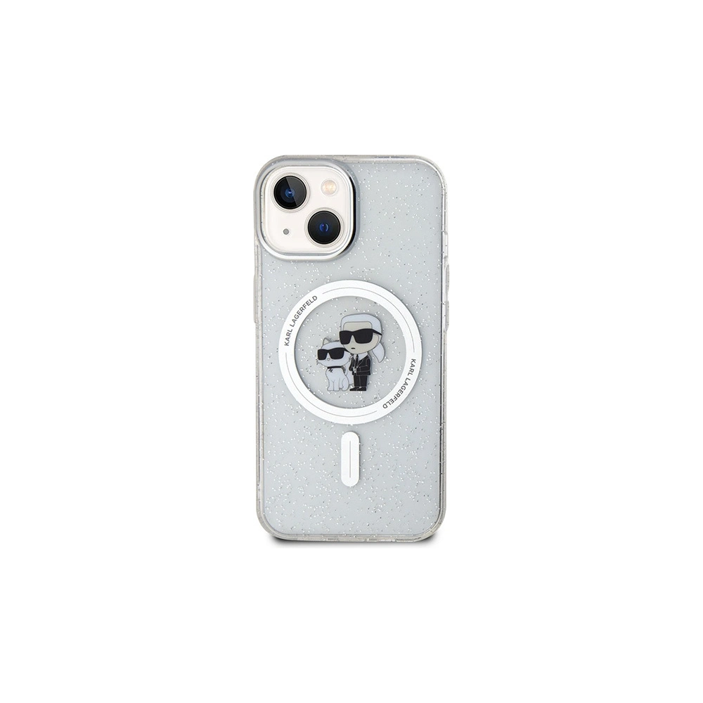 Hurtownia GSM - Etui Karl Lagerfeld KLHMP15MHGKCNOT Apple iPhone 15 Plus / 14 Plus hardcase Karl&Choupette Glitter MagSafe transparent - KLD1686 - {ean13} - Hurt