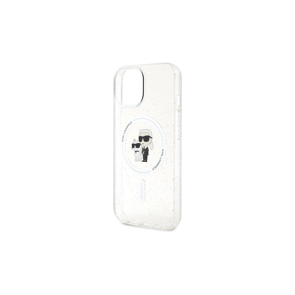 Wholesale Karl Lagerfeld KLHMP15MHGKCNOT Apple iPhone 15 Plus / 14 Plus hardcase Karl&Choupette Glitter MagSafe transparent - KLD1686 - {ean13} - Hurt