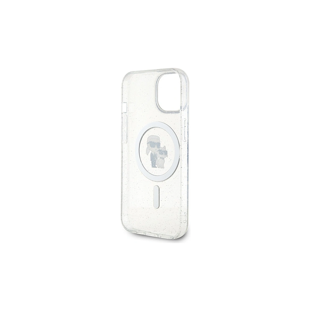 Wholesale Karl Lagerfeld KLHMP15MHGKCNOT Apple iPhone 15 Plus / 14 Plus hardcase Karl&Choupette Glitter MagSafe transparent - KLD1686 - {ean13} - Hurt