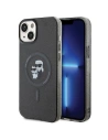 Karl Lagerfeld KLHMP15SHGKCNOK Apple iPhone 15 hardcase Karl&Choupette Glitter MagSafe black