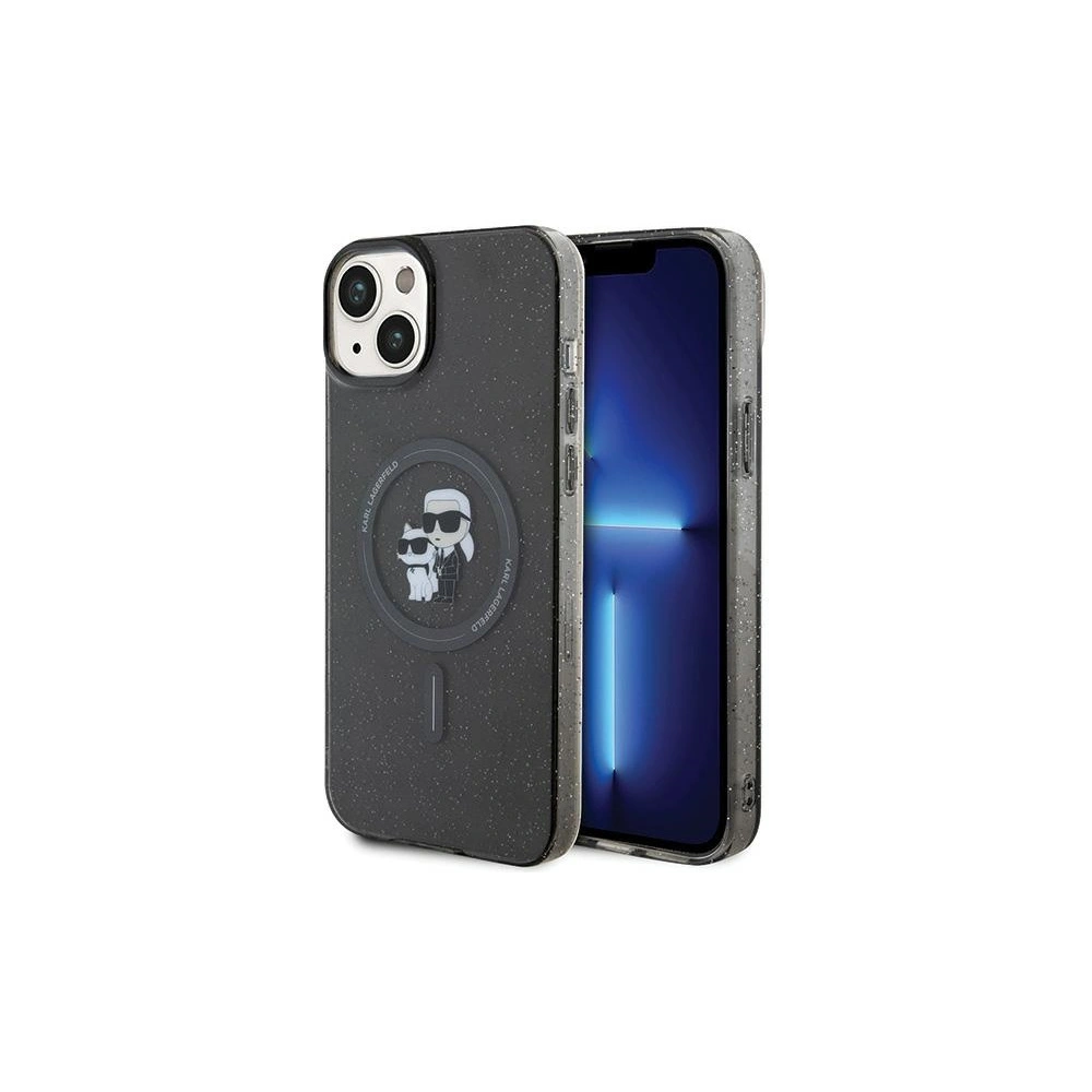 Hurtownia GSM - Etui Karl Lagerfeld KLHMP15SHGKCNOK Apple iPhone 15 hardcase Karl&Choupette Glitter MagSafe černý/black - KLD1689 - {ean13} - Hurt