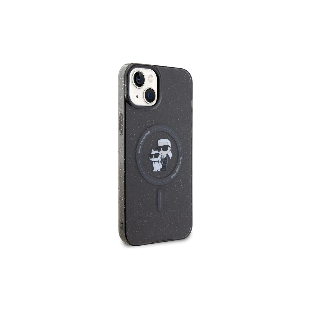 Hurtownia GSM - Etui Karl Lagerfeld KLHMP15SHGKCNOK Apple iPhone 15 hardcase Karl&Choupette Glitter MagSafe černý/black - KLD1689 - {ean13} - Hurt