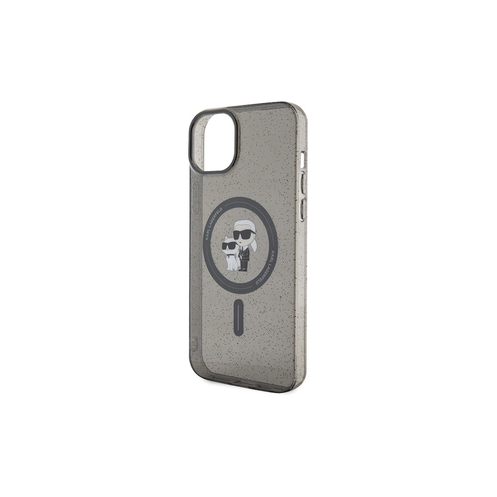 Hurtownia GSM - Case Karl Lagerfeld KLHMP15SHGKCNOK Apple iPhone 15 Hardcase Karl&Choupette Glitter MagSafe schwarz/black - KLD1689 - {ean13} - Hurt