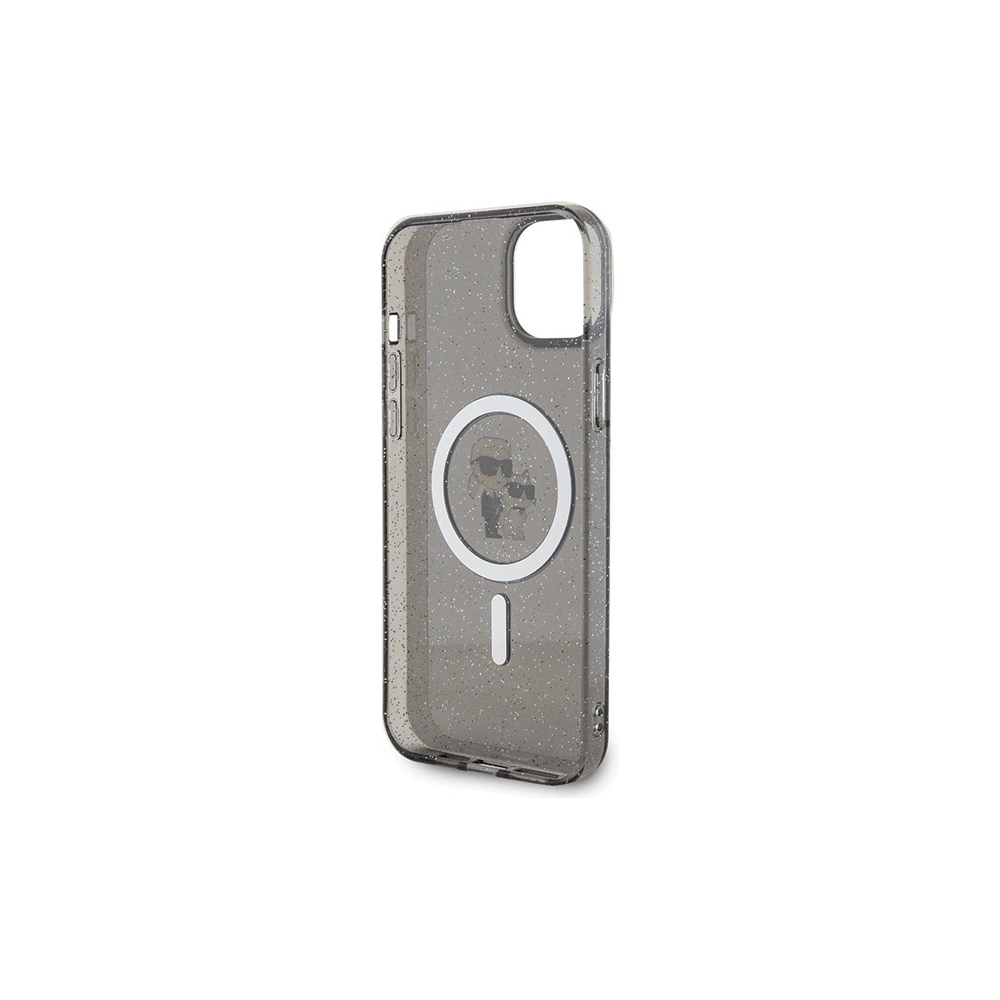 Hurtownia GSM - Etui Karl Lagerfeld KLHMP15SHGKCNOK Apple iPhone 15 hardcase Karl&Choupette Glitter MagSafe černý/black - KLD1689 - {ean13} - Hurt