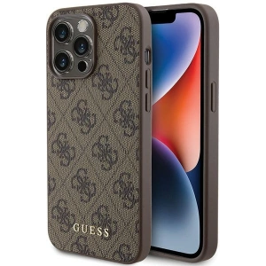 Hurtownia GSM - Etui Guess GUHCP15XG4GFBR Apple iPhone 15 Pro Max hard case 4G Metal Gold Logo brązowy/brown - GUE2855 - {ean13} - Hurt