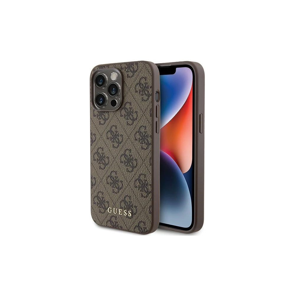 Hurtownia GSM - Case Guess GUHCP15XG4GFBR Apple iPhone 15 Pro Max Hartschale 4G Metall Gold Logo braun/brown - GUE2855 - {ean13} - Hurt