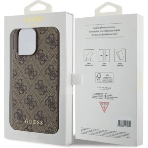 Hurtownia GSM - Etui Guess GUHCP15XG4GFBR Apple iPhone 15 Pro Max kemény tok 4G Fém Arany Logó barna/barnás - GUE2855 - {ean13} - Hurt
