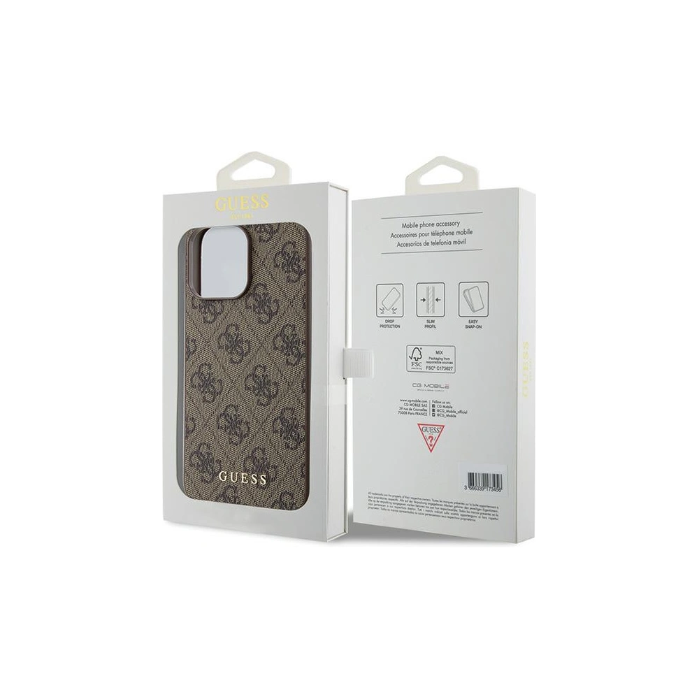 Hurtownia GSM - Case Guess GUHCP15XG4GFBR Apple iPhone 15 Pro Max Hartschale 4G Metall Gold Logo braun/brown - GUE2855 - {ean13} - Hurt