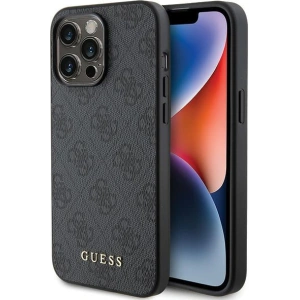 Hurtownia GSM - Case Guess GUHCP15XG4GFGR Apple iPhone 15 Pro Max Hartschale 4G Metall Gold Logo grau/grey - GUE2856 - {ean13} - Hurt