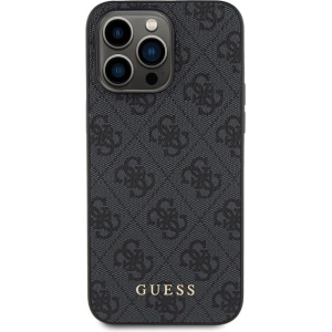 Hurtownia GSM - Case Guess GUHCP15XG4GFGR Apple iPhone 15 Pro Max Hartschale 4G Metall Gold Logo grau/grey - GUE2856 - {ean13} - Hurt