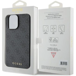 Hurtownia GSM - Etui Guess GUHCP15XG4GFGR Apple iPhone 15 Pro Max kemény tok 4G Fém Arany Logó szürke/grey - GUE2856 - {ean13} - Hurt