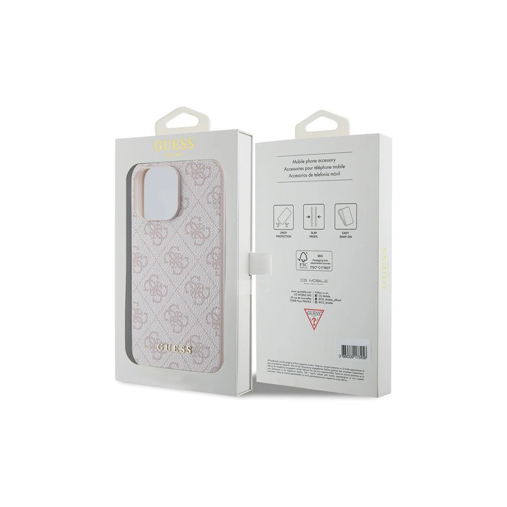 Hurtownia GSM - Etui Guess GUHCP15XG4GFPI Apple iPhone 15 Pro Max hard case 4G Metal Gold Logo różowy/pink - GUE2857 - {ean13} - Hurt