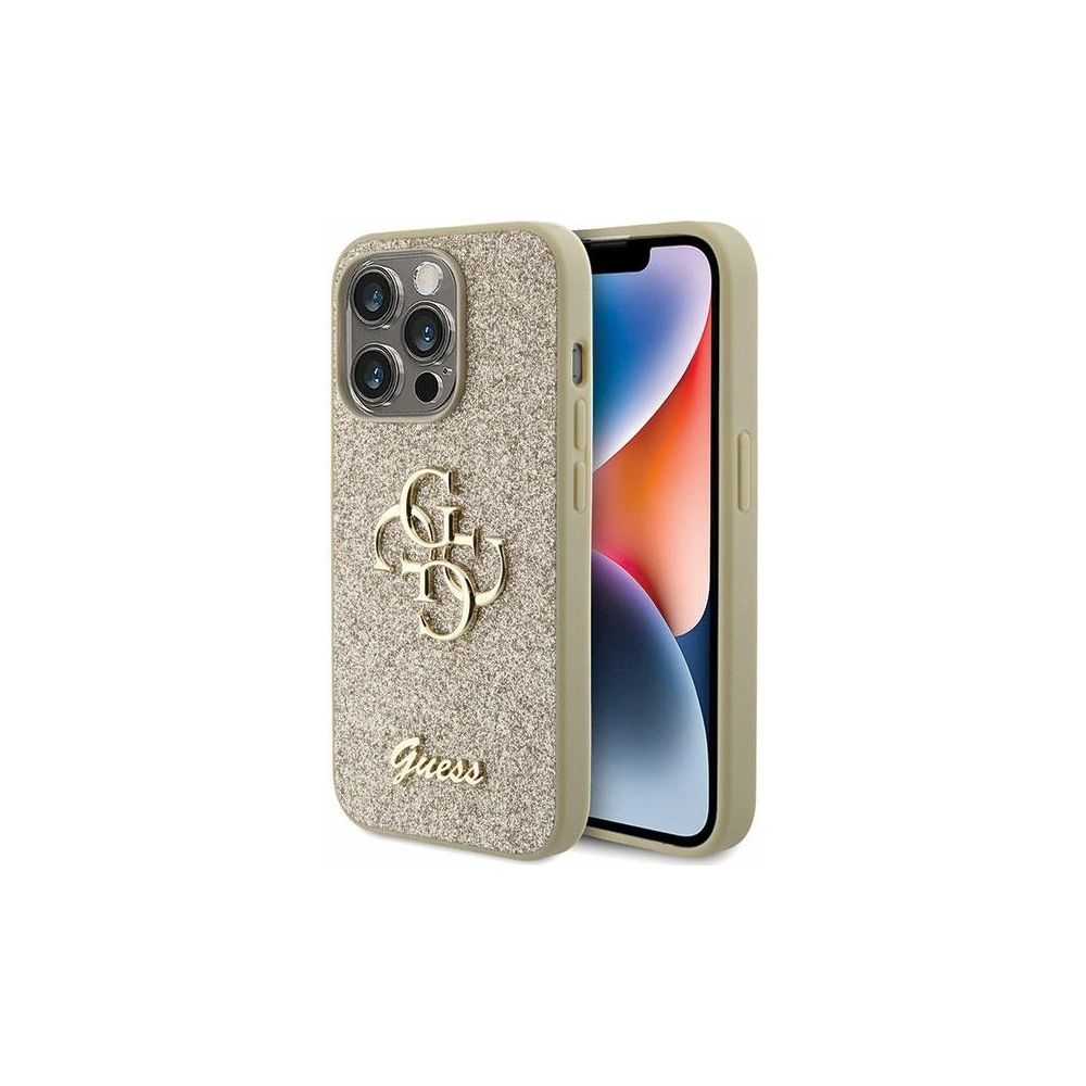 Hurtownia GSM - Etui Guess GUHCP15XHG4SGD Apple iPhone 15 Pro Max hardcase Glitter Script Big 4G aurie/gold - GUE2859 - {ean13} - Hurt