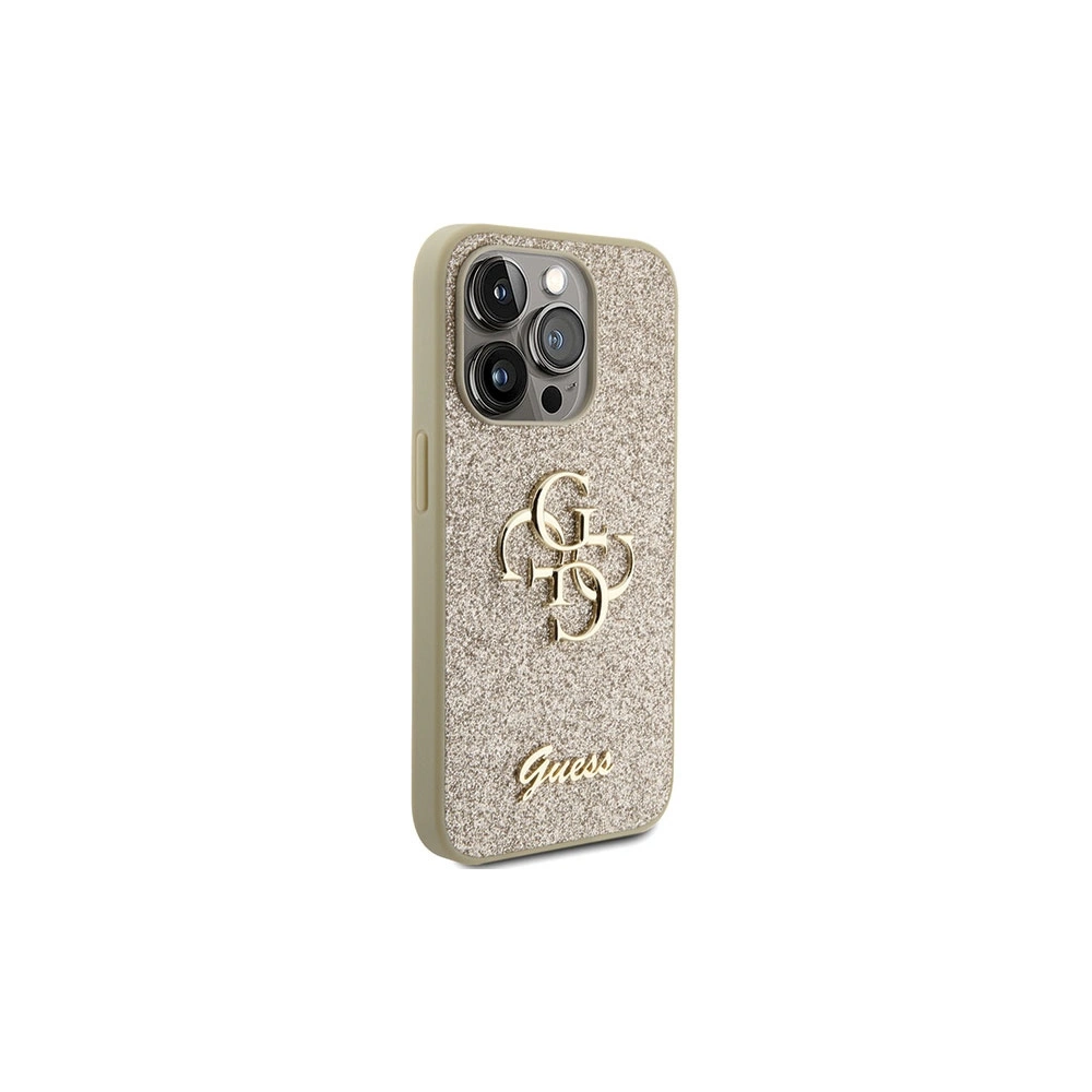Wholesale Guess GUHCP15XHG4SGD Apple iPhone 15 Pro Max hardcase Glitter Script Big 4G gold - GUE2859 - {ean13} - Hurt