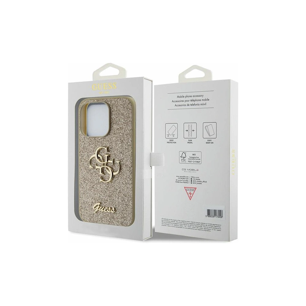 Hurtownia GSM - Etui Guess GUHCP15XHG4SGD Apple iPhone 15 Pro Max hardcase Glitter Script Big 4G aurie/gold - GUE2859 - {ean13} - Hurt