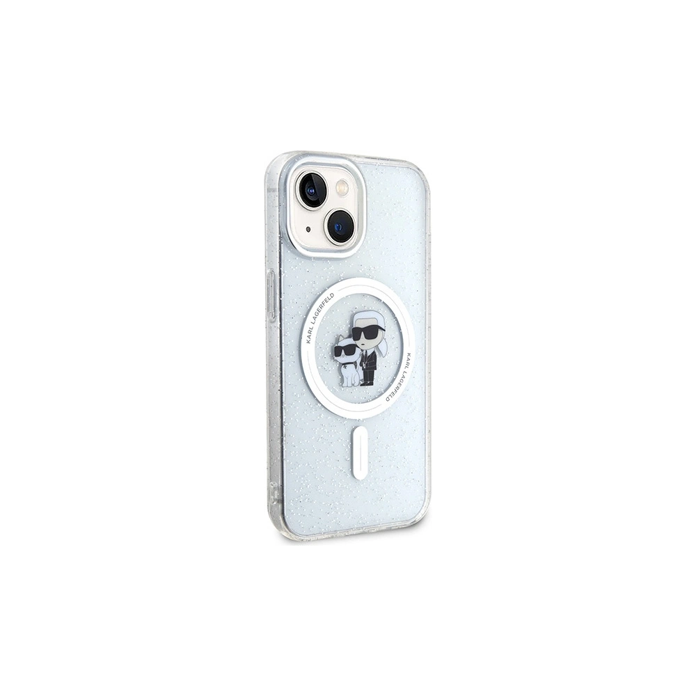 Hurtownia GSM - Case Karl Lagerfeld KLHMP15SHGKCNOT Apple iPhone 15 Hartschale Karl&Choupette Glitter MagSafe transparent - KLD1690 - {ean13} - Hurt