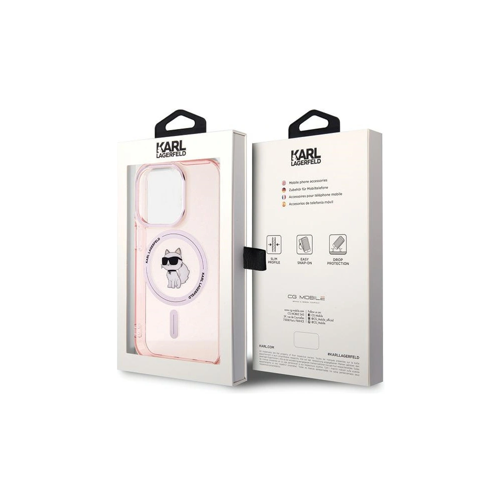 Wholesale Karl Lagerfeld KLHMP15XHFCCNOP Apple iPhone 15 Pro Max hardcase IML Choupette MagSafe pink - KLD1691 - {ean13} - Hurt