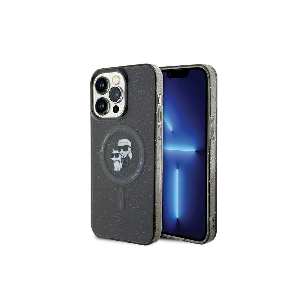 Hurtownia GSM - Etui Karl Lagerfeld KLHMP15XHGKCNOK Apple iPhone 15 Pro Max hardcase Karl&Choupette Glitter MagSafe negru/black - KLD1694 - {ean13} - Hurt
