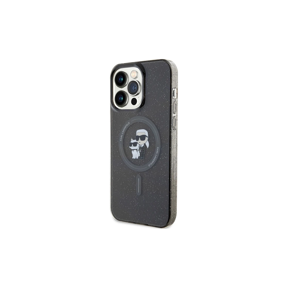 Hurtownia GSM - Etui Karl Lagerfeld KLHMP15XHGKCNOK Apple iPhone 15 Pro Max hardcase Karl&Choupette Glitter MagSafe negru/black - KLD1694 - {ean13} - Hurt