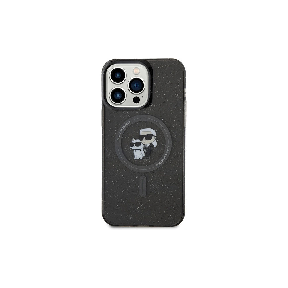 Hurtownia GSM - Etui Karl Lagerfeld KLHMP15XHGKCNOK Apple iPhone 15 Pro Max hardcase Karl&Choupette Glitter MagSafe negru/black - KLD1694 - {ean13} - Hurt