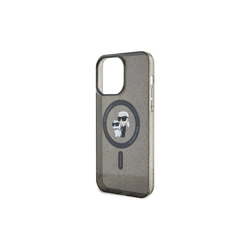 Hurtownia GSM - Etui Karl Lagerfeld KLHMP15XHGKCNOK Apple iPhone 15 Pro Max keménytok Karl&Choupette Glitter MagSafe fekete/black - KLD1694 - {ean13} - Hurt