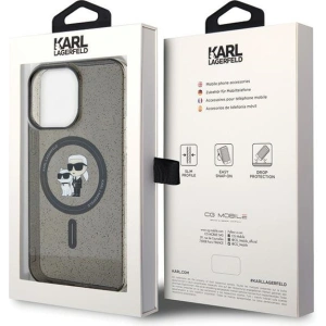 Hurtownia GSM - Etui Karl Lagerfeld KLHMP15XHGKCNOK Apple iPhone 15 Pro Max hardcase Karl&Choupette Glitter MagSafe černý/black - KLD1694 - {ean13} - Hurt