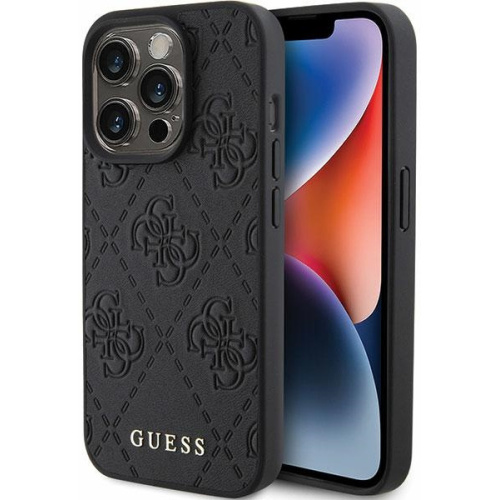 Hurtownia Guess - 3666339150198 - GUE2861 - Etui Guess GUHCP15XP4EPMK Apple iPhone 15 Pro Max hardcase Leather 4G Stamped czarny/black - B2B homescreen