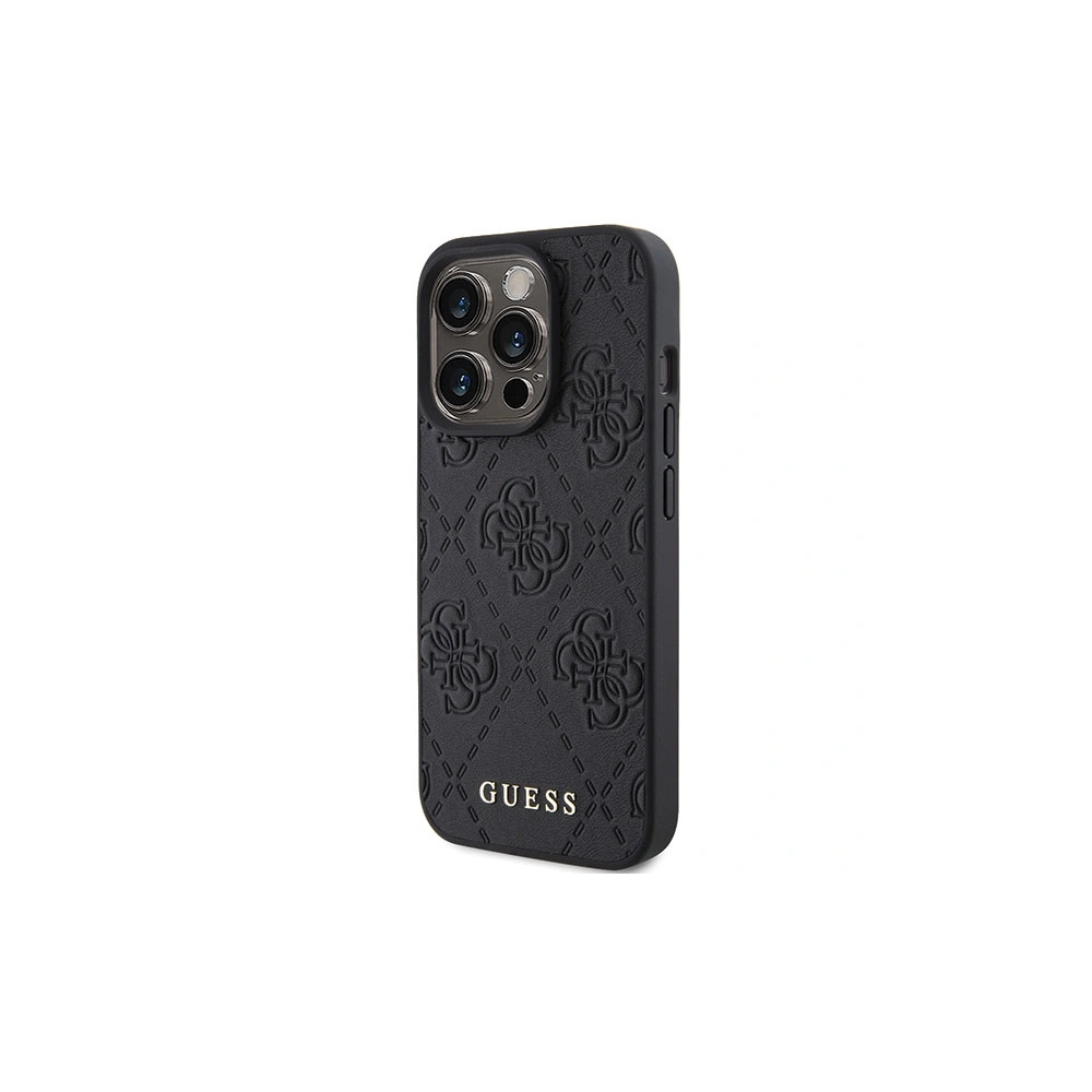Wholesale Guess GUHCP15XP4EPMK Apple iPhone 15 Pro Max hardcase Leather 4G Stamped black - GUE2861 - {ean13} - Hurt