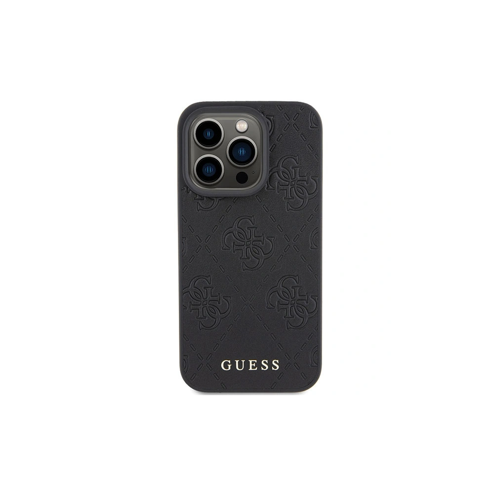 Wholesale Guess GUHCP15XP4EPMK Apple iPhone 15 Pro Max hardcase Leather 4G Stamped black - GUE2861 - {ean13} - Hurt