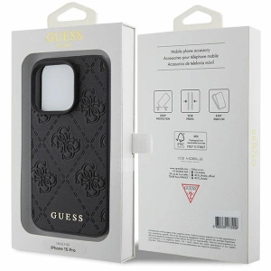 Wholesale Guess GUHCP15XP4EPMK Apple iPhone 15 Pro Max hardcase Leather 4G Stamped black - GUE2861 - {ean13} - Hurt