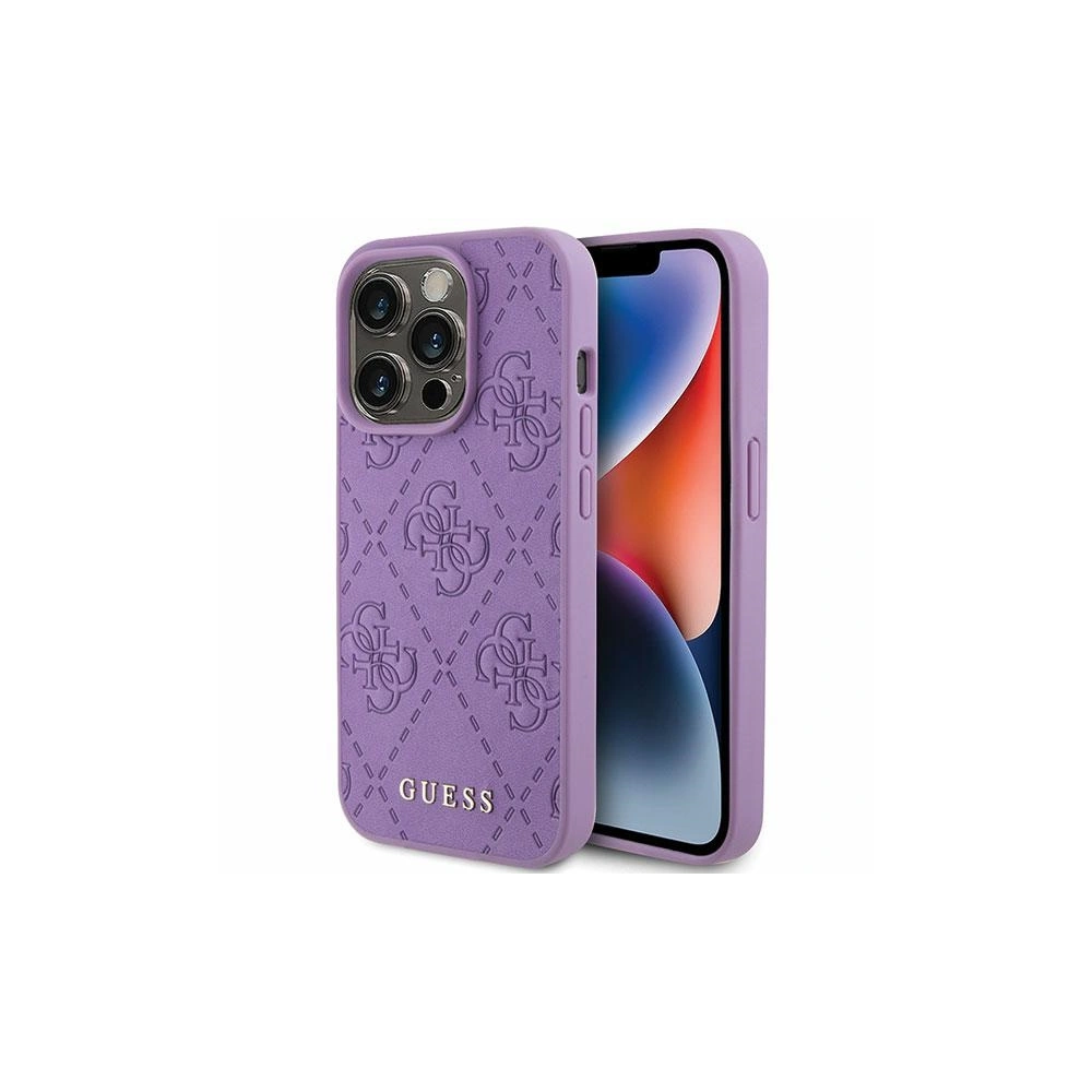 Hurtownia GSM - Case Guess GUHCP15XP4EPMU Apple iPhone 15 Pro Max Hartschale Leder 4G gestempelt lila/lila - GUE2862 - {ean13} - Hurt