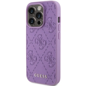 Hurtownia GSM - Etui Guess GUHCP15XP4EPMU Apple iPhone 15 Pro Max hardcase Leather 4G Stamped fioletowy/light purple - GUE2862 - {ean13} - Hurt