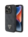 Etui Guess GUHCP15XP4TDPK Apple iPhone 15 Pro Max hardcase din piele 4G Diamond Triangle negru/black