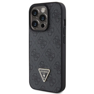 Wholesale Guess GUHCP15XP4TDPK Apple iPhone 15 Pro Max hardcase Leather 4G Diamond Triangle black - GUE2863 - {ean13} - Hurt
