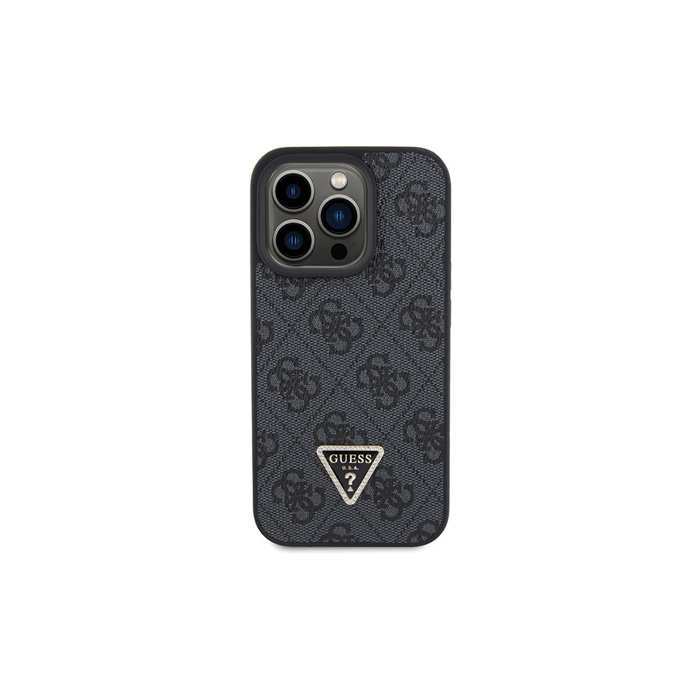 Wholesale Guess GUHCP15XP4TDPK Apple iPhone 15 Pro Max hardcase Leather 4G Diamond Triangle black - GUE2863 - {ean13} - Hurt