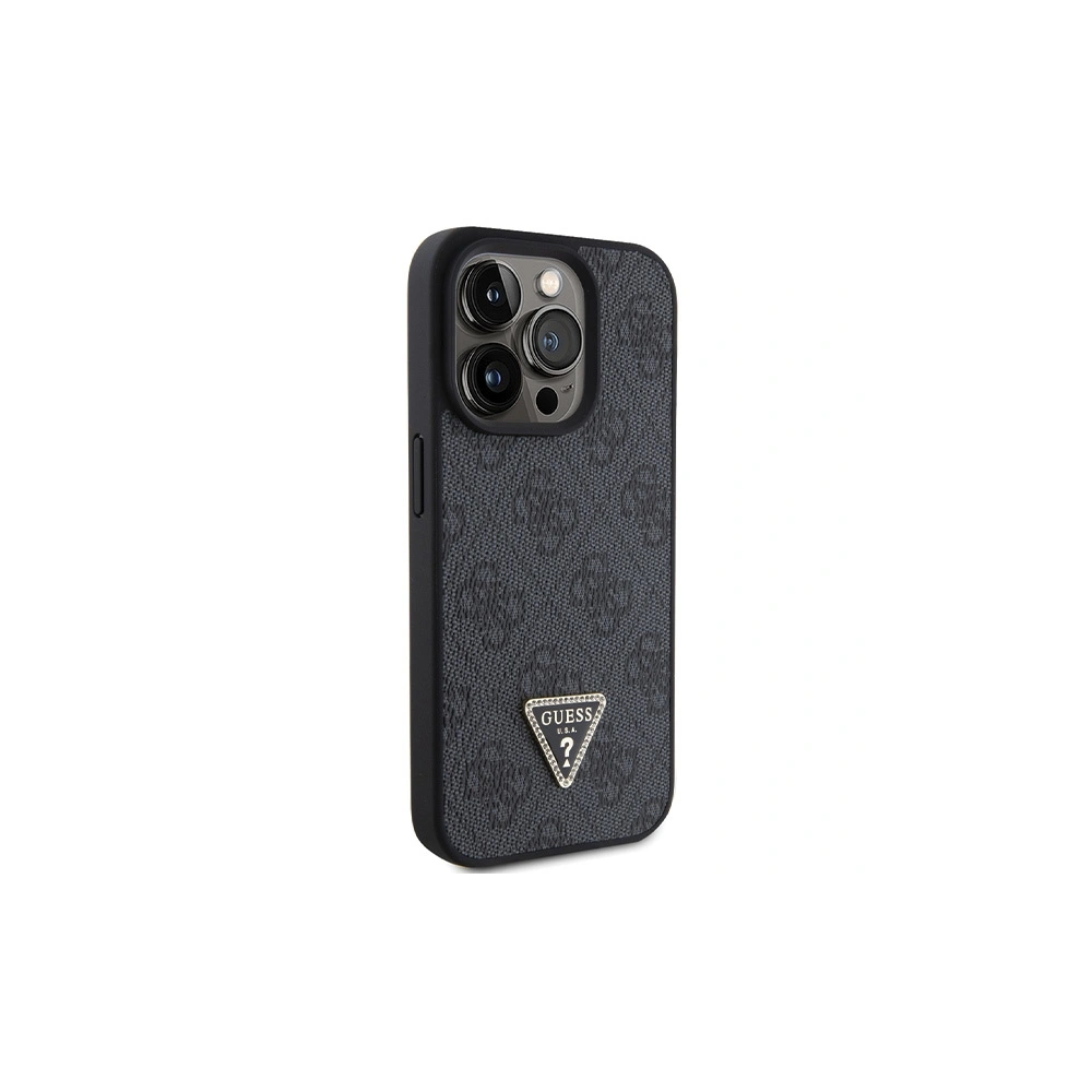 Wholesale Guess GUHCP15XP4TDPK Apple iPhone 15 Pro Max hardcase Leather 4G Diamond Triangle black - GUE2863 - {ean13} - Hurt