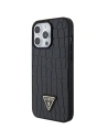 Wholesale Guess GUHCP15XPCRTHCK Apple iPhone 15 Pro Max hardcase Croco Triangle Metal Logo black - GUE2864 - {ean13} - Hurt