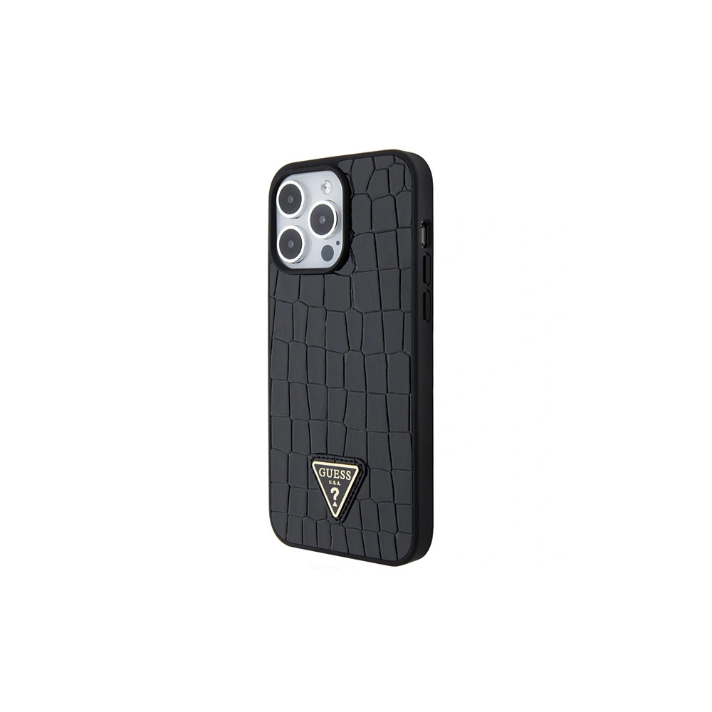 Hurtownia GSM - Etui Guess GUHCP15XPCRTHCK Apple iPhone 15 Pro Max hardcase Croco Triangle Metal Logo černý/black - GUE2864 - {ean13} - Hurt
