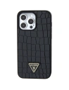 Wholesale Guess GUHCP15XPCRTHCK Apple iPhone 15 Pro Max hardcase Croco Triangle Metal Logo black - GUE2864 - {ean13} - Hurt
