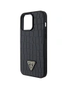 Wholesale Guess GUHCP15XPCRTHCK Apple iPhone 15 Pro Max hardcase Croco Triangle Metal Logo black - GUE2864 - {ean13} - Hurt