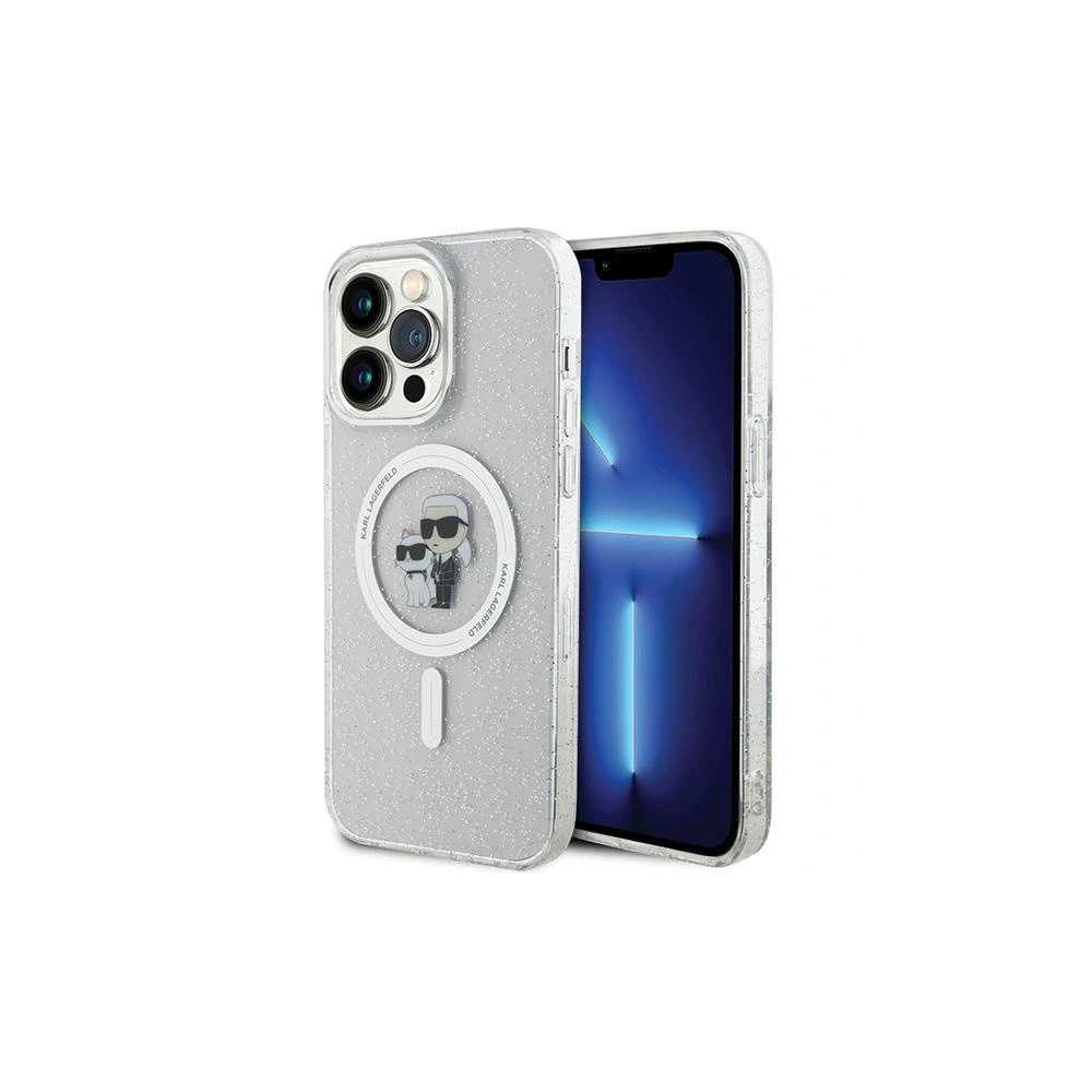 Hurtownia GSM - Etui Karl Lagerfeld KLHMP15XHGKCNOT Apple iPhone 15 Pro Max hardcase Karl&Choupette Glitter MagSafe transparent - KLD1695 - {ean13} - Hurt