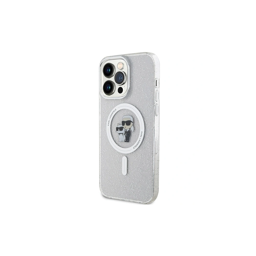 Hurtownia GSM - Etui Karl Lagerfeld KLHMP15XHGKCNOT Apple iPhone 15 Pro Max hardcase Karl&Choupette Glitter MagSafe transparent - KLD1695 - {ean13} - Hurt