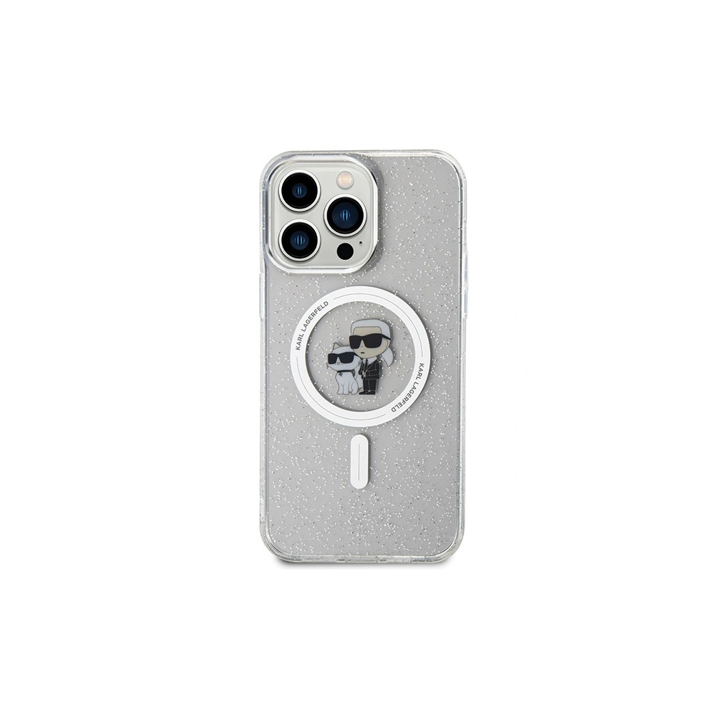 Hurtownia GSM - Etui Karl Lagerfeld KLHMP15XHGKCNOT Apple iPhone 15 Pro Max hardcase Karl&Choupette Glitter MagSafe transparent - KLD1695 - {ean13} - Hurt