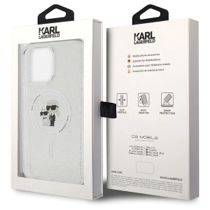 Hurtownia GSM - Etui Karl Lagerfeld KLHMP15XHGKCNOT Apple iPhone 15 Pro Max hardcase Karl&Choupette Glitter MagSafe průhledné - KLD1695 - {ean13} - Hurt
