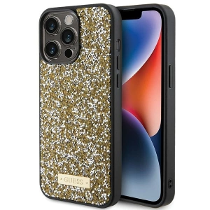 Hurtownia GSM - Etui Guess GUHCP15XPFGSBSD Apple iPhone 15 Pro Max hardcase cu rhinestone și logo metalic galben/yellow - GUE2865 - {ean13} - Hurt