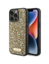 Etui Guess GUHCP15XPFGSBSD Apple iPhone 15 Pro Max hardcase cu rhinestone și logo metalic galben/yellow